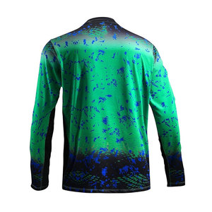 Camiseta de pesca para hombre de calidad premium con logotipo personalizado, 100% poliéster, transpirable y cómoda. - Product Image 2