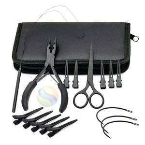 Kit d'outils professionnels de pose d'extensions de cheveux nouées à la main, 16 pièces, de qualité supérieure – Pinces, ciseaux et pinces de marquage en matériau composite durable - Product Image 4