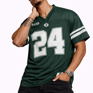 Maillot de football américain unisexe surdimensionné en mesh Y2K Streetwear, 100% polyester respirant, vêtements d'équipe, logo personnalisé, fabrication OEM, USA - Product Image 2