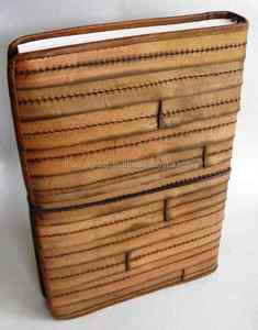 Handmade Vintage Tan Leather Address <b>Book</b> Notebook Pipine Thread Closure Customizable Design Office Wholesale DNA Group - Product Image 5
