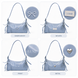 Beena's Light Blue Metallic Women's Tote <b>Bag</b> with Tassel Detail Zipper Closure Single Strap-Fashion Outdoor Travel Handbag - Product Image 6