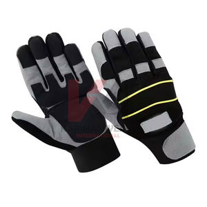 Guantes de Seguridad de Cuero Sintético, Guantes de Trabajo Duraderos de Alta Resistencia para Uso en Fábrica, Almacén y Taller - Product Image 2