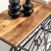 Table console en bois Vandana Sierra Prime, design moderne minimaliste en bois massif