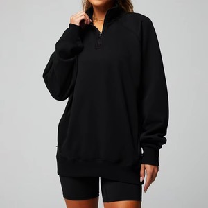 Sudaderas con media cremallera y cuello simulado para hombre, sudaderas de algodón de alta calidad con cremallera 1/4, servicio OEM - Product Image 5