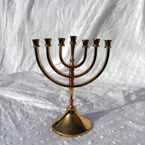 Modern Minimalist Menorah Candle Stand Crafted In Metal For Stylish Home Decor And Festive Lighting Purpose - Product Image 1