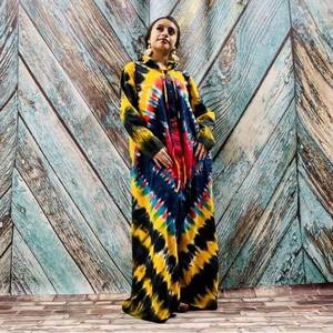 Prix usine en gros 100% rayonne cravate teinture Kimono plage couvrir ample confortable été veste Boho Style Kimono - Product Image 1
