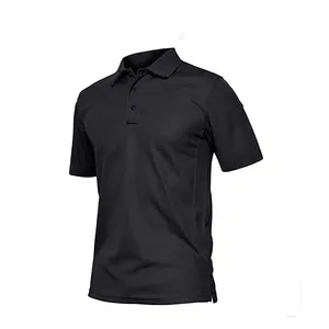 Polo elástico de alto rendimiento para hombre, tejido que absorbe la humedad, para ejercicio, deportes, viajes y uso casual. - Product Image 3