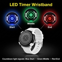 Bracelet programmable à LED avec minuteur, rappel de compte à rebours, gestion du temps, pour parc de trampolines, événementiel, logo personnalisé