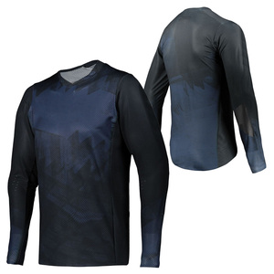 Maillot et pantalon de vélo de descente à col en V et manches longues, impression par sublimation graphique personnalisée, tenue de motocross DH MX BMX - Product Image 6