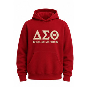 Sweat-shirt à capuche pour homme Delta Sigma Theta, lettres grecques brodées, en molleton - Product Image 5