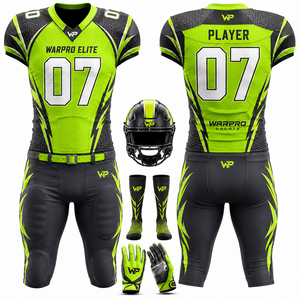 Uniforme de football américain pour hommes WARPRO Elite, maillot sublimé à col en V, manches courtes, ajusté, évacuant l'humidité, toutes saisons - Product Image 4