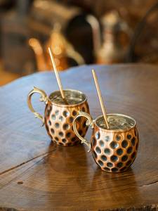 Mug à Moscow Mule en cuivre 100% fait main, Mug en cuivre martelé, Mug à cocktail en cuivre, Mug en cuivre fait main, Mug en cuivre massif - Product Image 3