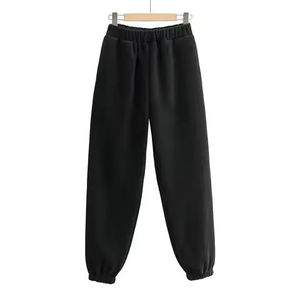 Pantalon de survêtement en molleton pour homme, taille élastique, poches latérales, décontracté, automne, mi-lourd, tricoté, gris, noir, marron - Product Image 5