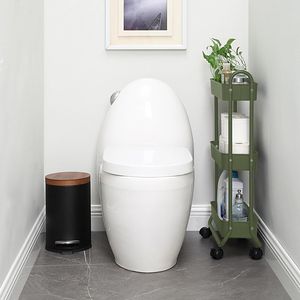 Carrello portaoggetti salvaspazio a 3 ripiani, verde militare, per bagno e lavanderia - Product Image 4