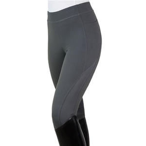 Leggings mi-longs pour femmes, décontractés, respirants, taille haute, doublés en polaire épaisse, tricotés en Spandex/Polyester 200g, avec poches, vente en gros - Product Image 3