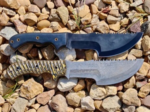 Couteau Tracker Damas Fait Main à Lame Fixe, Couteau Utilitaire de Camping en Plein Air, Manche en Micarta, Vente en Gros OEM/ODM, Chasse, Garantie 3 Ans - Product Image 4