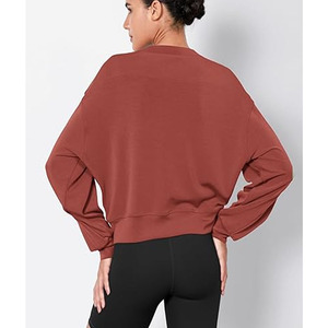 Sudaderas de Mujer Elegantes de Alta Calidad, Nuevo Diseño, Colores Sólidos, Tallas Grandes, Sudadera Personalizada de Otoño, 100% Algodón Felpa - Product Image 3