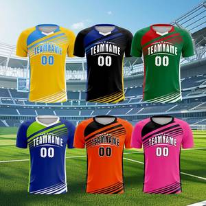 Conjunto de Uniforme de Fútbol Personalizado Impermeable, 100% Poliéster, Impresión Digital, Secado Rápido, Logotipo Personalizado, Uniforme para Equipo Universitario, Servicio OEM - Product Image 3