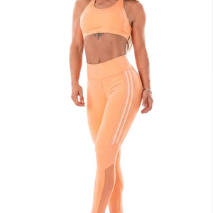 Conjunto de Yoga para Mujer, de la Mejor Calidad, Texturizado, con Costuras Sólidas, Estampado Digital, 2 Piezas, Transpirable, Cintura Alta - Product Image 1