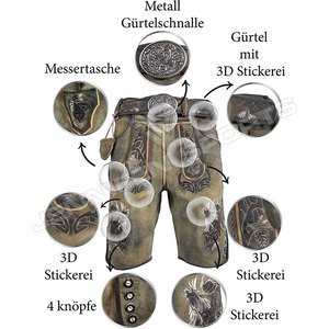 Disfraz de Lederhosen Corto de Cuero Sintético para Hombre, Estilo Bávaro, para Oktoberfest, Festival Alemán de la Cerveza, Cosplay, Fiesta - Product Image 6