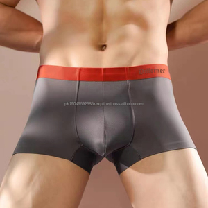 Shorts pour hommes, boxers sans couture personnalisés, style streetwear, polyester/coton tricoté, respirant, séchage rapide, haute qualité - Product Image 4