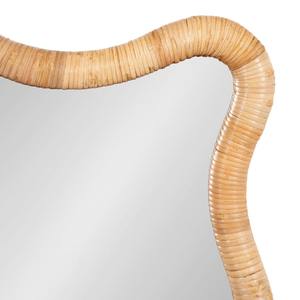 Handwoven Rattan Wavy <b>Rectangle</b> <b>Wall</b> <b>Mirror</b> Natural Handmade Frame Decorative Home Decor Wholesale Bulk Eco Friendly Supplier - Product Image 3