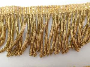 Flecos de Borlas de Hilo Metálico Dorado Personalizados para Disfraces Históricos, Flecos Metálicos Hechos a Mano, Flecos de Hilo Metálico Dorado - Product Image 2