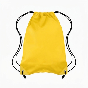 Eco-Friendly Black Nylon <b>Drawstring</b> <b>Backpack</b> with Polyester Fabric for Outdoor Running Gym Training Rope Bag - Product Image 3
