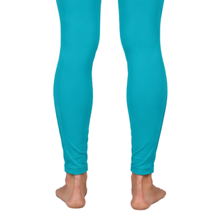 Leggings d'équitation pour femmes, bleu turquoise, taille haute, pantalon d'équitation extensible avec grip en silicone et poches - Product Image 3