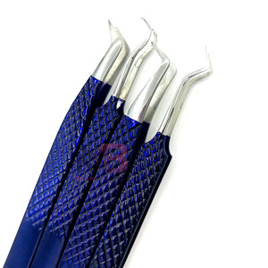 Pince à épiler en acier inoxydable haute durabilité, outil de beauté de précision, pointes fines, application précise des extensions de cils, salon professionnel - Product Image 5