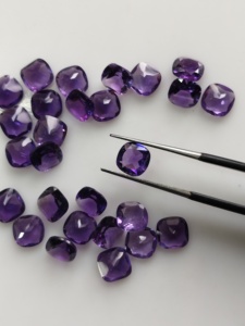 Ametyste africaine naturelle 7MM taille coussin violet, pierre précieuse de qualité supérieure pour la fabrication de bijoux - Product Image 4