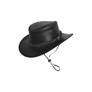 Sombrero de Vaquero de Cuero Unisex Marrón de Ala Ancha para Exteriores, Casual, para las Cuatro Estaciones, 56-58CM - Product Image 2