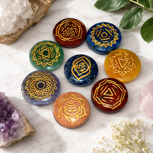 ชุดจักระไธมัสของฝากพลอยแกะสลักด้วยมือ - Product Image 1