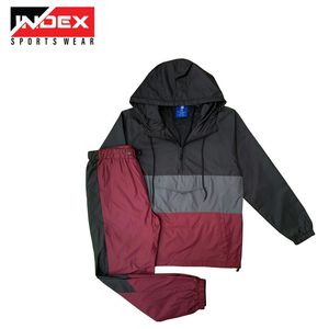 Conjunto Deportivo para Hombre INDEX con Bloques de Color, Chaqueta con Capucha y Cierre y Pantalones, Ligero, de Poliéster, para Otoño, Manga Larga - Product Image 1