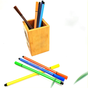 Wholesale Wooden <b>Pen</b> <b>Holder</b> Office School Supplies Multi Function Bamboo Desk Organizer - Product Image 3
