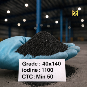 Charbon actif en poudre de coque de noix de coco 40x140, PAC à haute teneur en iode pour une adsorption rapide, traitement d'eau supérieur, Vitronexa Carbon 99% - Product Image 2