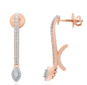 Pendientes de Oro Sólido de 14k con Diamantes Naturales VVS1, Corte Brillante Redondo, Modernos, para Boda, Fiesta, Compromiso, Regalo para Mujer, 6.54 - Product Image 2