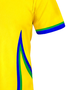 Conjunto de Fútbol Amarillo y Azul para Hombre, Camiseta y Pantalones Cortos Transpirables de Poliéster para Entrenamiento, Partido y Deportes de Equipo - Product Image 5