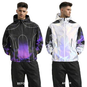Veste thermosensible personnalisée tendance, changeant de couleur, hiver-été, veste matelassée réactive à la chaleur pour hommes, fournisseur OEM - Product Image 1