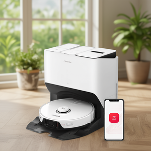 Robot Vacuum and <b>Mop</b> 6000Pa with Self-Cleaning and Obstacle Avoidance - Product Image 3