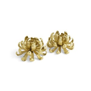 Support de bougie en laiton doré de qualité assurée avec motif de lotus, résistant à la chaleur, décoration d'intérieur - Product Image 1