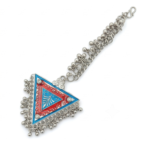 DIVYORO - MAANGTIKKA TRIANGULAR CLÁSICA DE LATÓN PARA BODA, 13 CM - Product Image 1