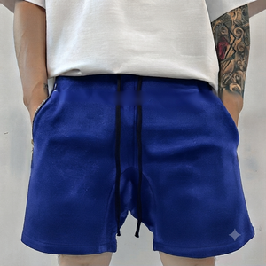 Men's Solid Color Cotton Bermuda <b>Shorts</b> Mid Waist Drawstring Closure Casual Loose Fit Breathable <b>Woven</b> Fabric Style - Product Image 5