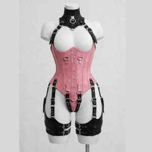 OEM Manufacturing Custom Women Fetish Club Wear Adjustable PU Leather <b>Full</b> for Sexy Hook-and-Eye Design Sports Use High - Product Image 1