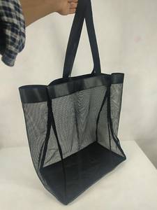Large Capacity Fashion Mesh <b>Tote</b> <b>Bag</b> Multiple <b>Compartments</b> Lightweight Breathable Net Shopping Beach <b>Bag</b> Casual Handbags - Product Image 3