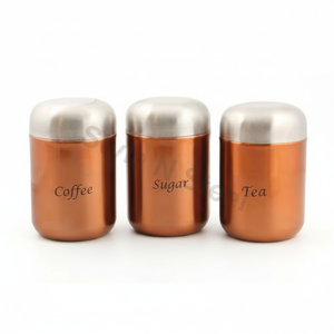 Stainless Steel Capsule Canister Set With Color Food Box Canister Set Spice <b>Jar</b> <b>Tea</b> <b>Coffee</b> Sugar - Product Image 3