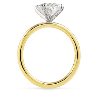 Anillo de Compromiso con Diamante de Laboratorio de Corte Ovalado de 2.02ct, Hecho a Medida, Alta Calidad, Oro de 10K y 14K, Anillo Solitario de Dos Tonos, Precio Directo de Fábrica - Product Image 3