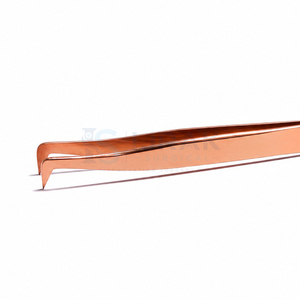 Pinzas Angulares Profesionales de Acero Inoxidable para Extensiones de Pestañas de Volumen, Aplicación Precisa y Uso en Salones de Belleza - Product Image 3