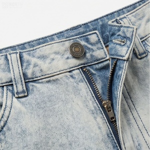 Jupe crayon en jean taille haute pour femme avec fente latérale, style décontracté - Product Image 4
