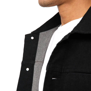 Custom Made <b>Men's</b> Long Stretch Denim <b>Jacket</b> <b>Men</b> Jeans <b>Jacket</b> Cotton Made Solid Blue Color Winter Plain Denim <b>Jacket</b> for <b>Men</b> - Product Image 5